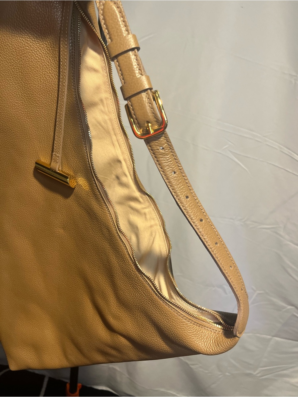 Liffner slouched underarm Honey Brown high quality Leather Bobo Bag - Picture 8 of 12